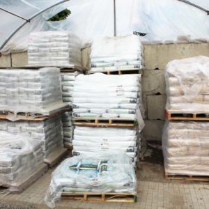 image of stack of fertilizer bags