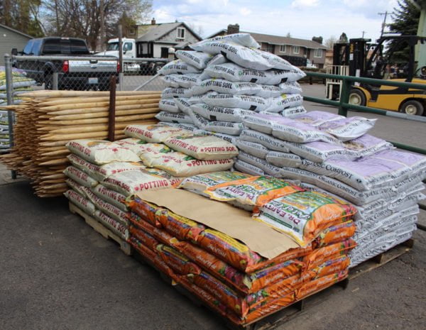 image of stacks of fertilizer bags