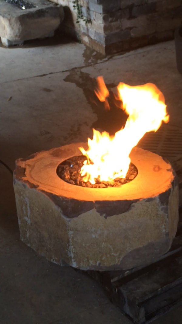 custom fabricated fire rock