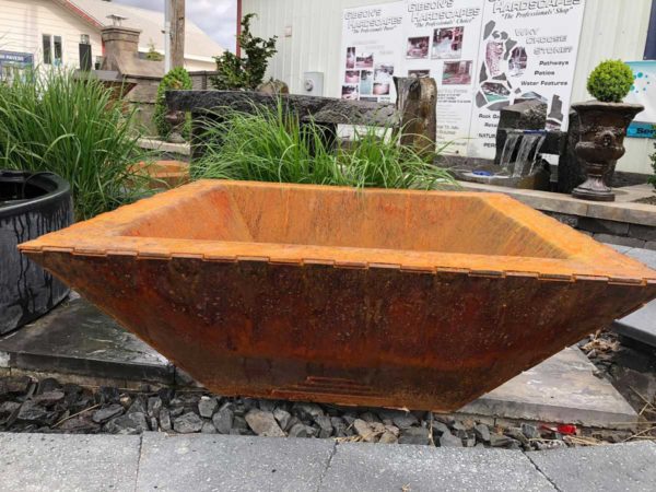 custom created steel fire pit ready to be created into something beautiful by adding one of the many HPC inserts we carry