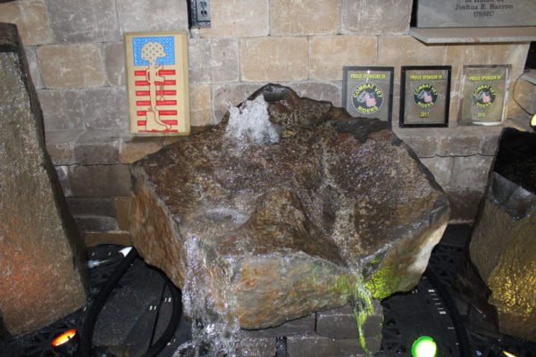 large stone water feature, custom fabricated
